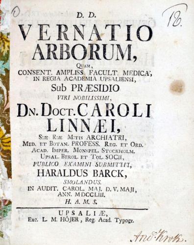 Vernatio Arborum, ... cover