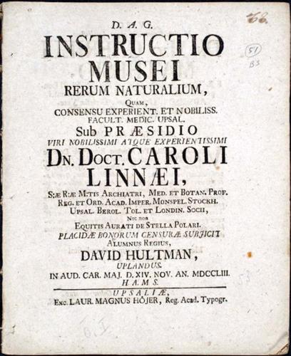 Instructio Musei Rerum Naturalium, ... cover