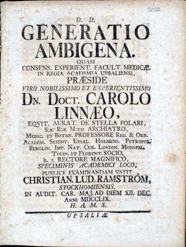 Generatio Ambigena, ... cover