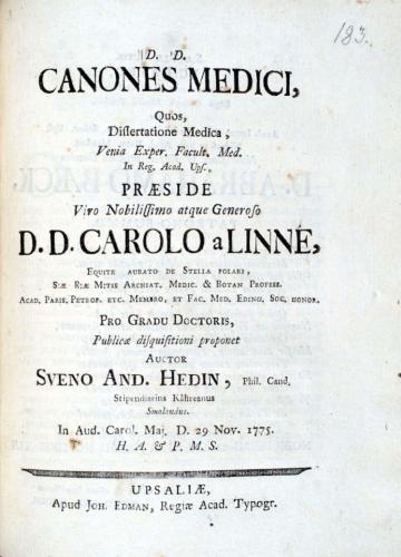 Canones Medici, ... cover