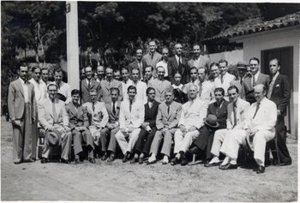 PHOTO WITHOUT IDENTIFIED INDIVIDUALS - Participants in lecture on "Practical Course of Wood Anatomy," 2 April, l937